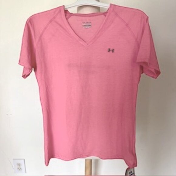 NWT Women's Under Armour Loose Fit Wounded Warrior Project Top, Salmon, XL - Picture 1 of 6